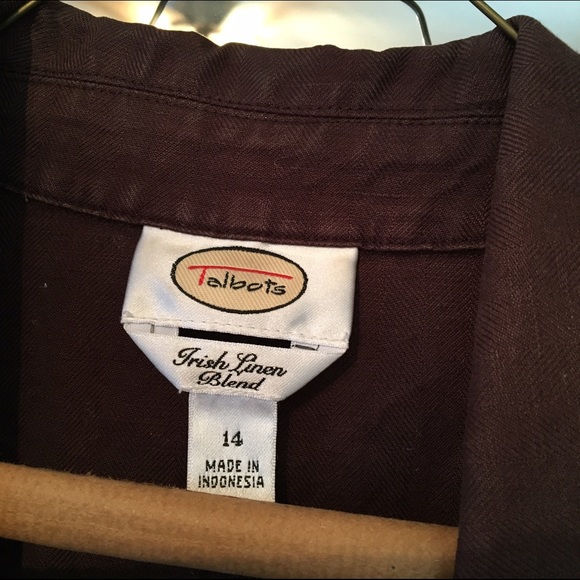 Talbots Brown Linen Blazer - Picture 3 of 3