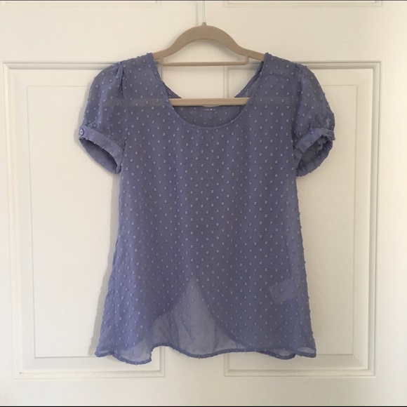URBAN OUTFITTERS Flowy Pom-Pom Open Back Blouse - Picture 1 of 2