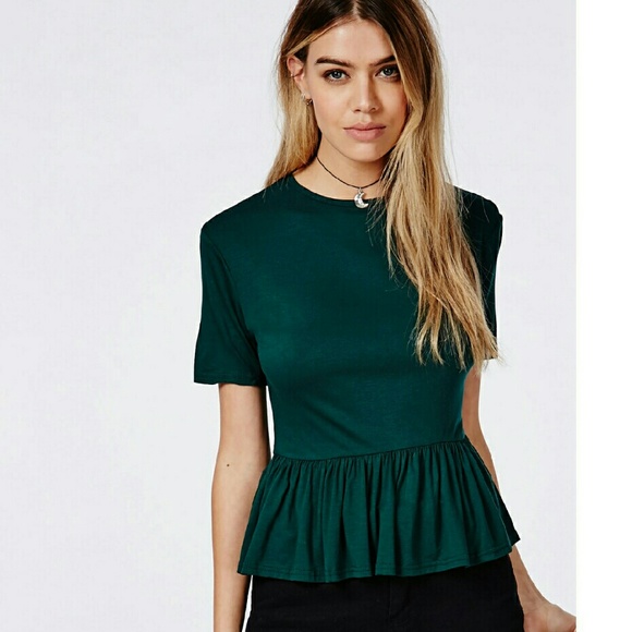 Peplum T-shirt Deep Green
