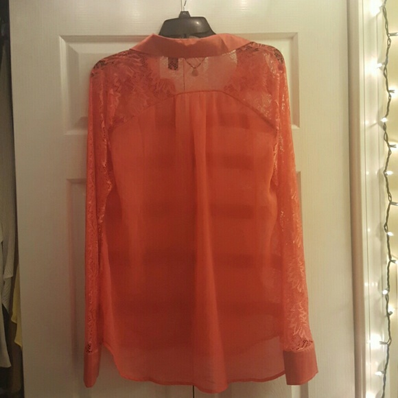Coral button up blouse - Picture 4 of 4