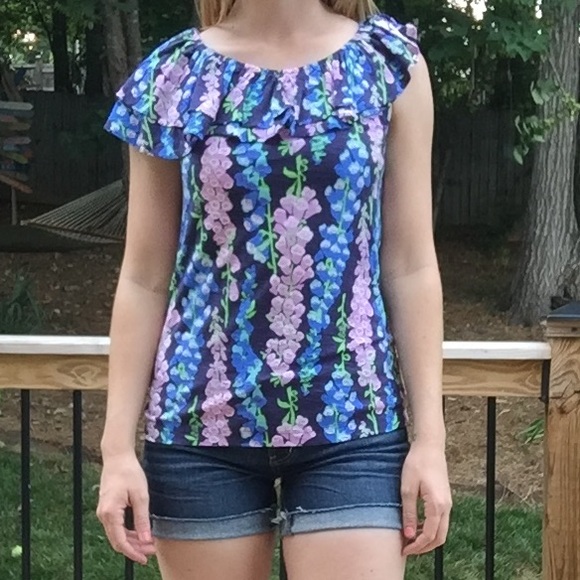 Lilly Pulitzer ruffle top size small - Picture 5 of 6
