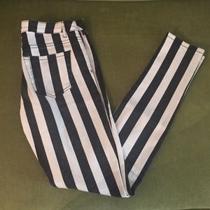 Black and White Striped Pants