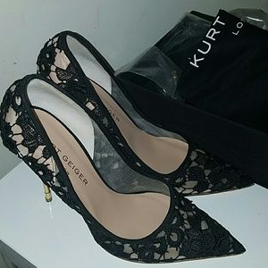 Addl Pics of Kurt Geiger Black Lace Britton Pumps