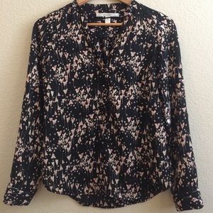 Navy Silky button up