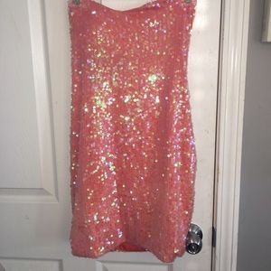 Sequin Coral Dress Size Small