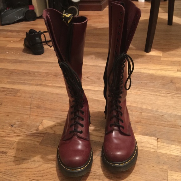 Maroon Dr. Martens