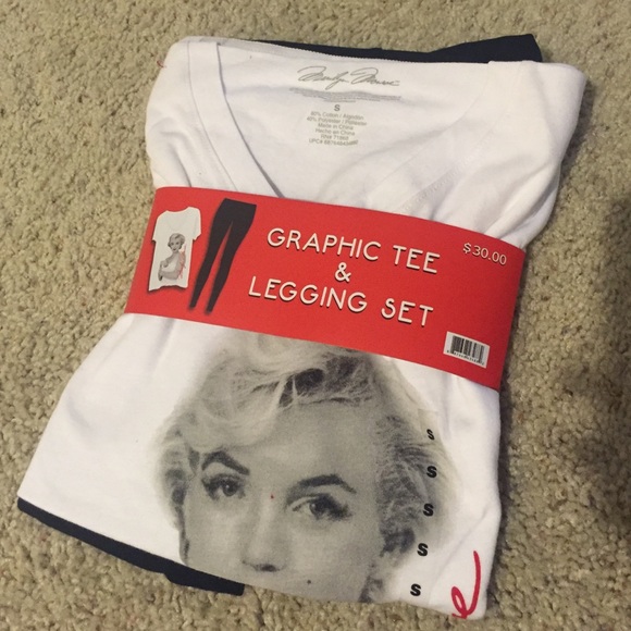 Tee and legging Marilyn manroe set