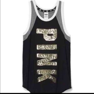 VS PINK bling rib tank NWT