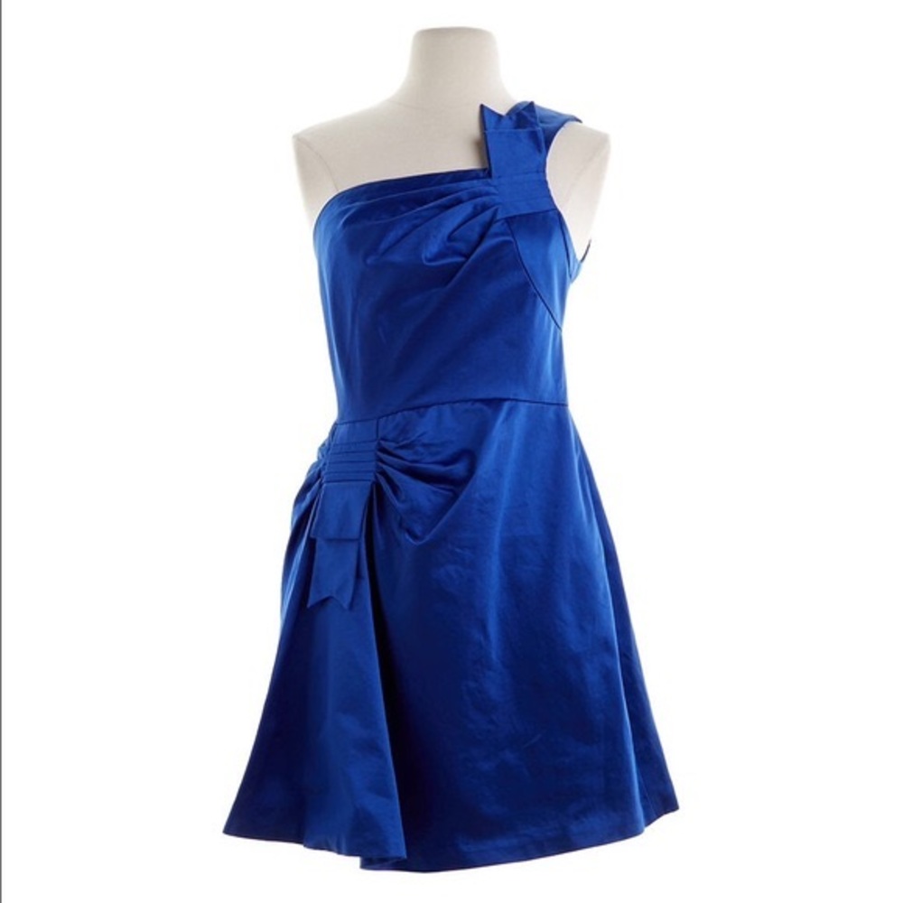 NWT BCBGMaxAzria one shouldered blue dress