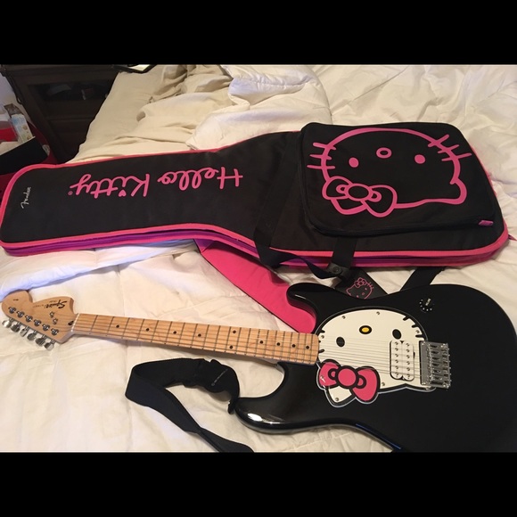 Fender hello kitty guitar