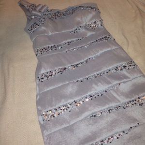 Silver homecoming dress