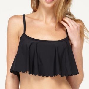 Black Flowy Bikini Top