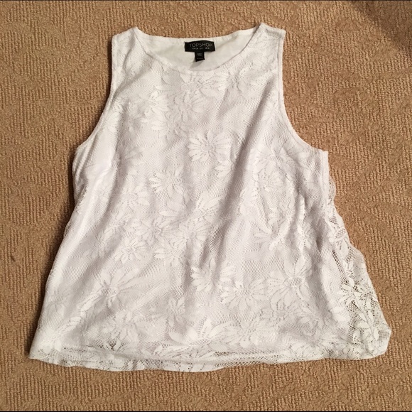 A pure white lace tank top from Topshop!