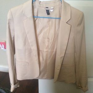 H&M nude blush pink blazer sz 6