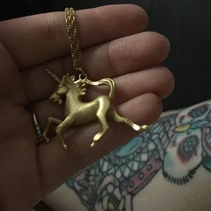 Vintage unicorn necklace