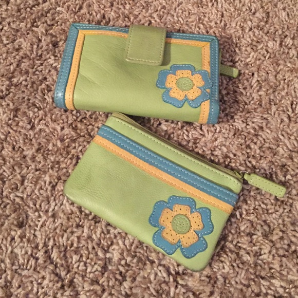 Fossil wallet and change purse combo
