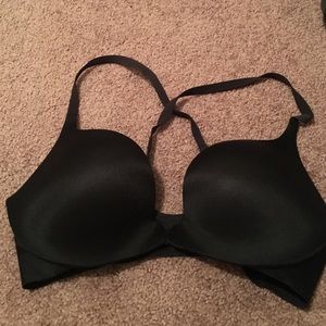Black cross back bra