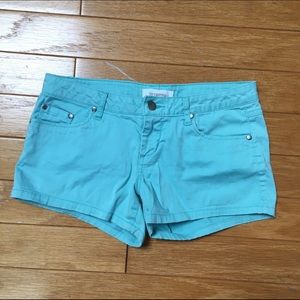 Teal blue shorts
