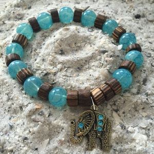 Handmade Elephant beaded bracelet