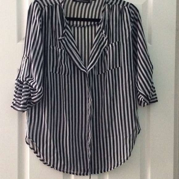 Black & White Striped Blouse