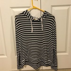 black and white striped hoodie