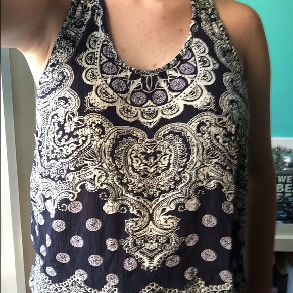Printed racer back tank top - Picture 4 of 4