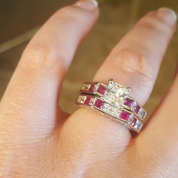 Wedding ring and band