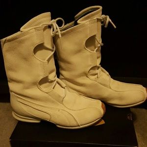 Faux suede Puma boots