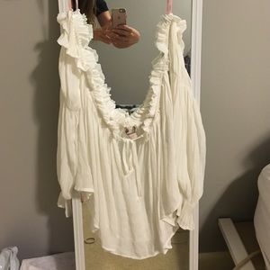 white off the shoulder top