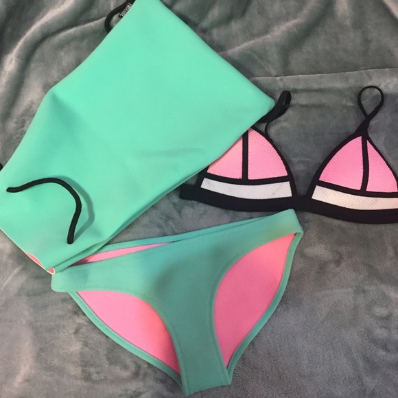 Triangl swimsuit and bag