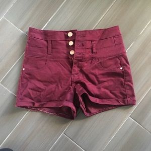High waisted shorts
