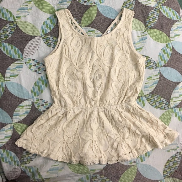 Lace Peplum Top