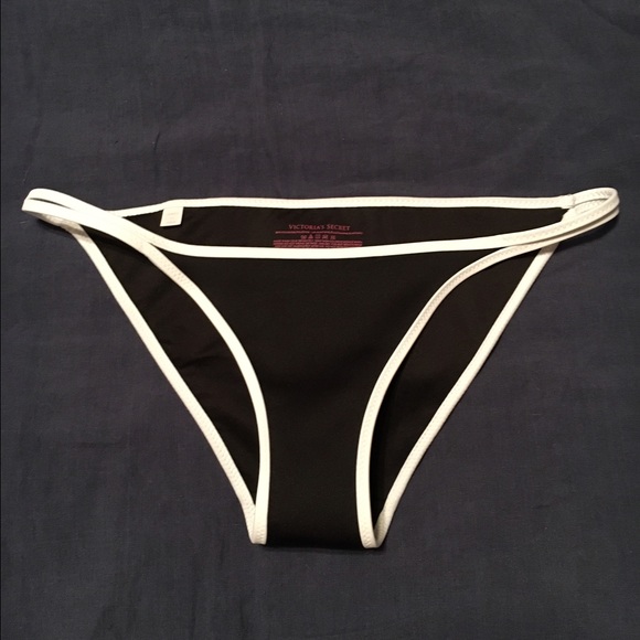 Black VS bikini bottom with white trim
