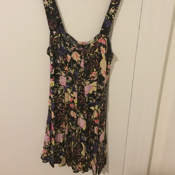 Black floral Free People romper