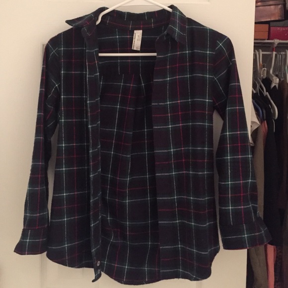 American Apparel Plaid Shirt Size XXS/XS