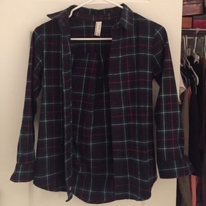 American Apparel Plaid Shirt Size XXS/XS