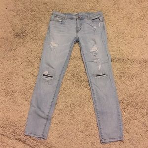 Distressed jeans
