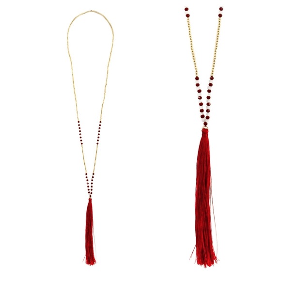 Victoria Beaded Tassel Necklace