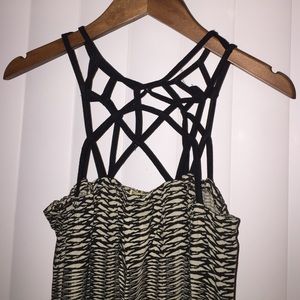 Black strappy neck maxi dress