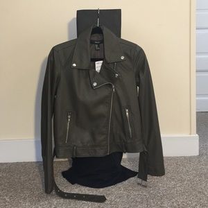 Olive Green Leather Jacket