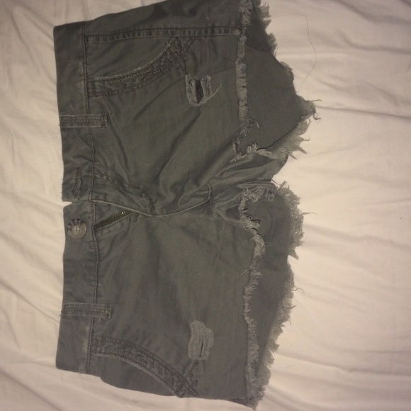 Army green shorts