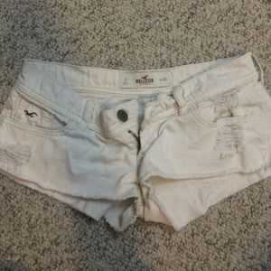 White Hollister denim shorts