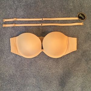 PUSHUP PLUNGE STRAPLESS BRA EUC