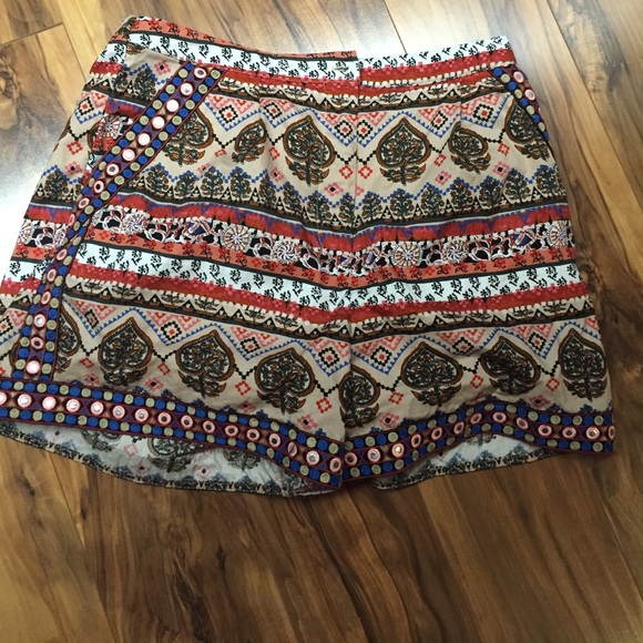 Highwasted print cloth shorts