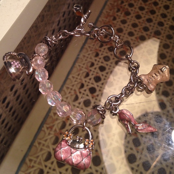 Pink charm bracelet