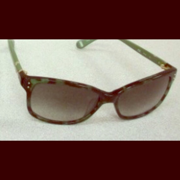 Diane Von Furstenburg Green and Black Sunglasses