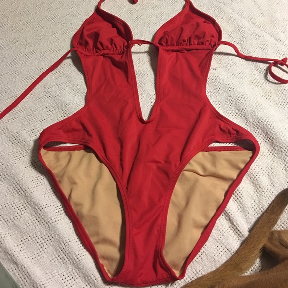Red swimsuit size small