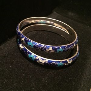 Blue bracelet bangles from India