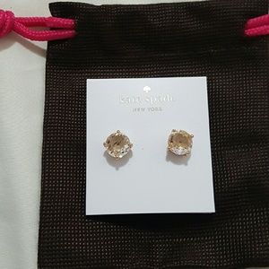 Kate Spade Clear Gumdrop Earrings.