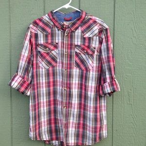 NWT Men's Large Triple Five Soul Plaid Shirt